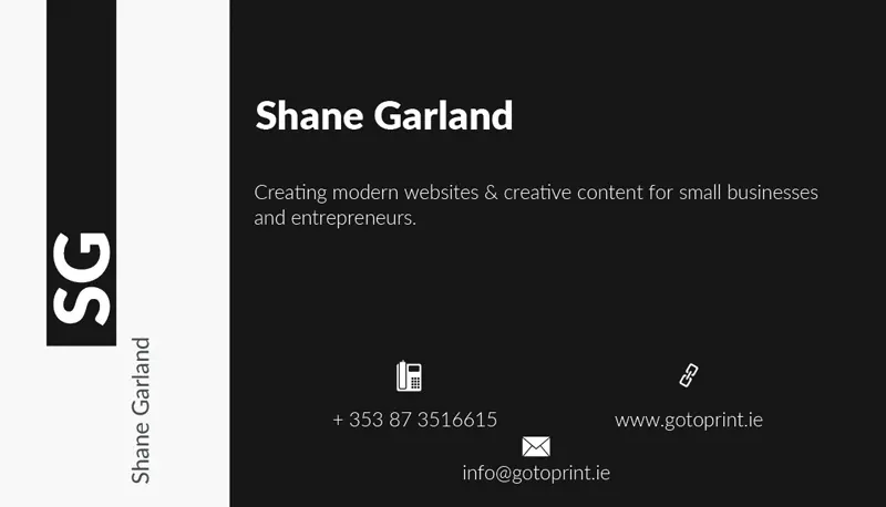 Graphic design business card